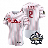 Phillies 2 Jean Segura White Nike 2022 World Series Flexbase Jersey,baseball caps,new era cap wholesale,wholesale hats